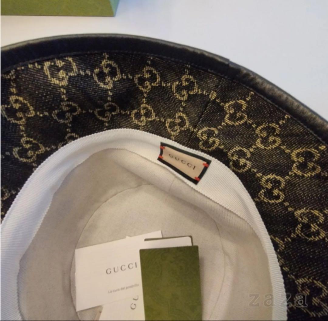 GUCCI GGパターン バケットハット ネイビー
