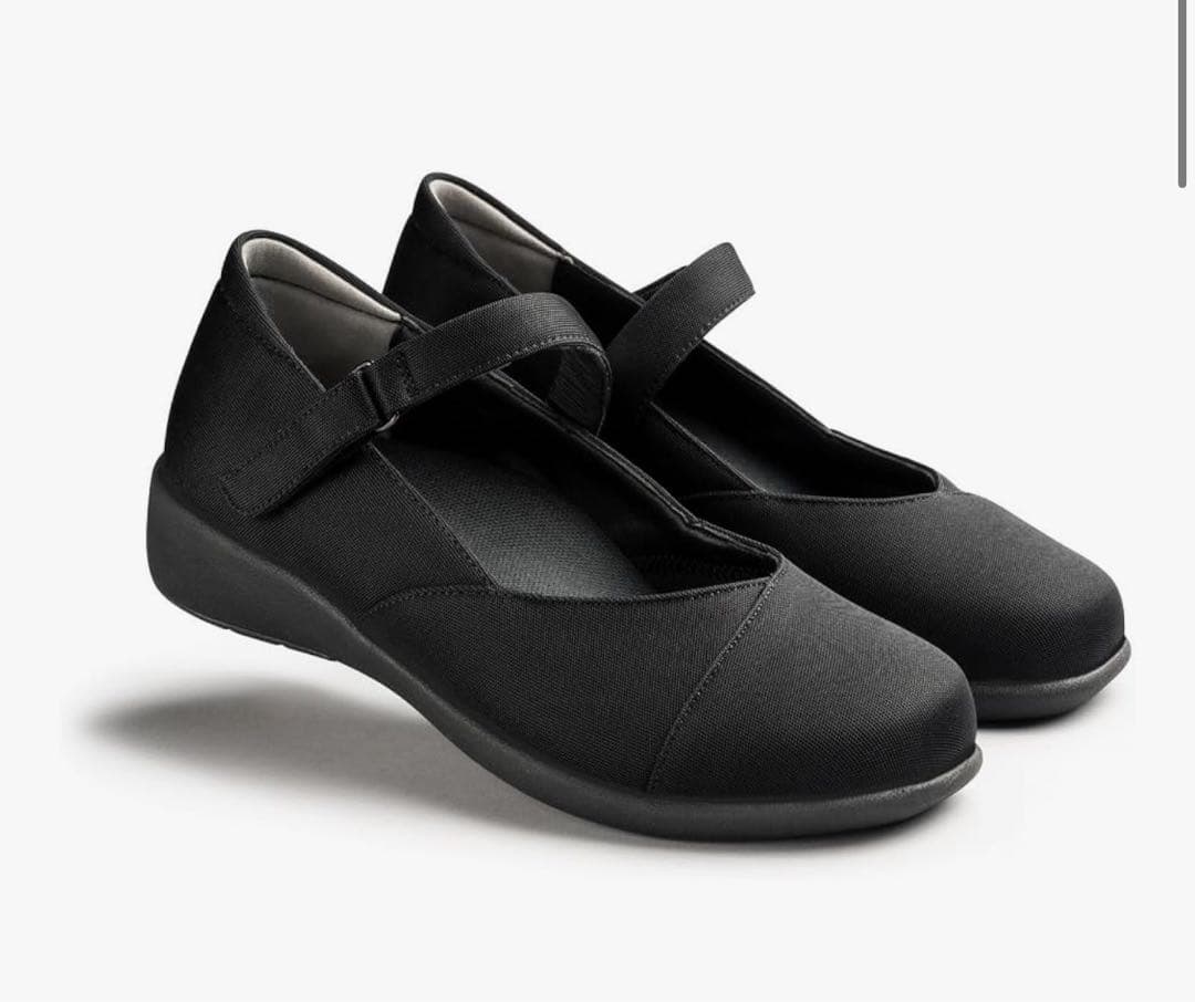 AKAIISHI ブラック160膝楽パンプスオールウェザー　25.0