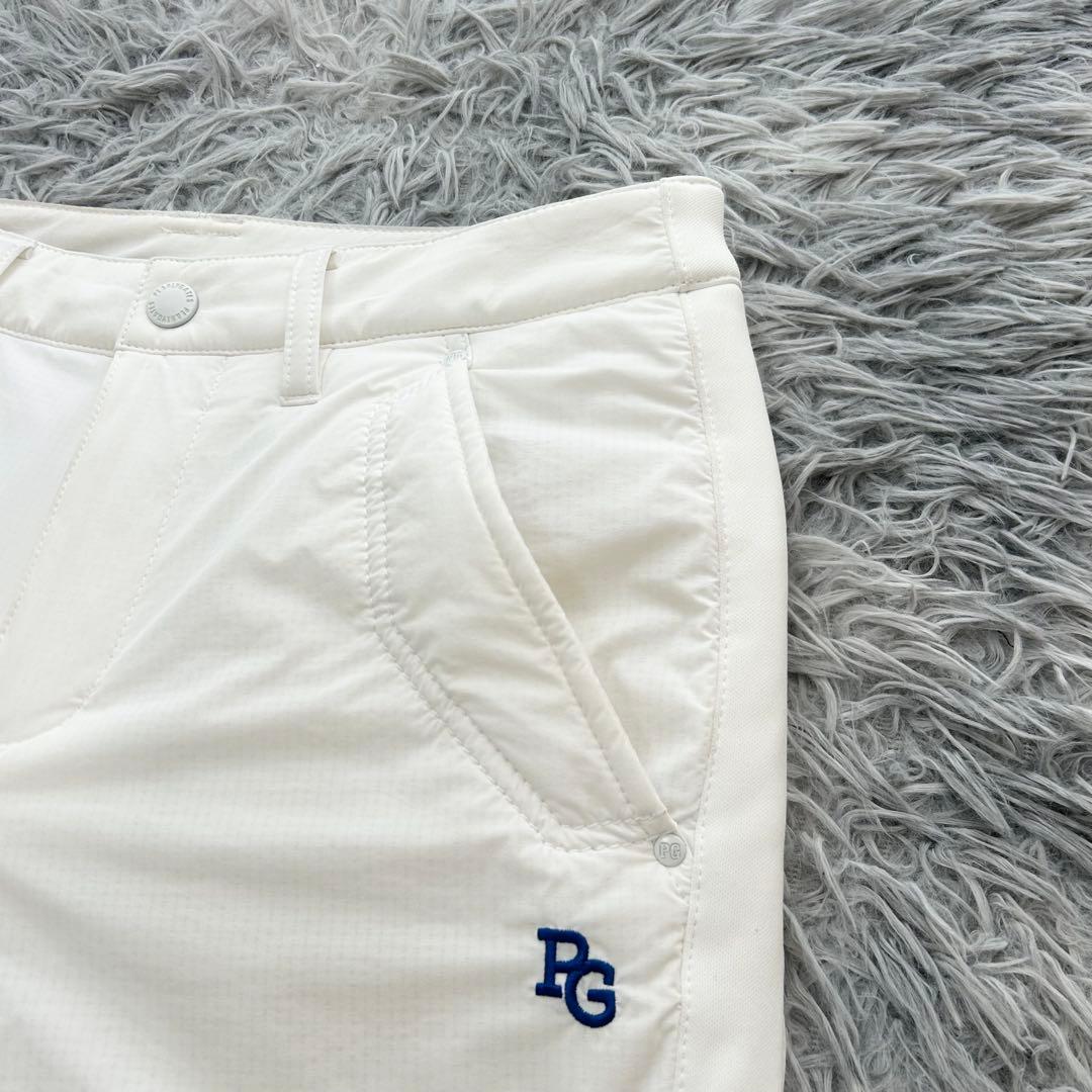 パーリーゲイツ　パンツ　中綿　ストレッチ　防寒　オフホワイト　サイズ0