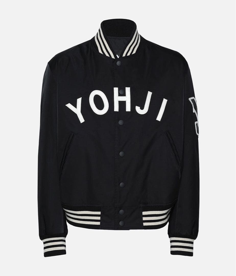 Y-3 スタジャン ボンバージャケット　ブラック Lサイズ