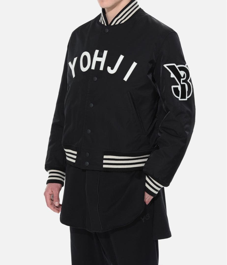 Y-3 スタジャン ボンバージャケット　ブラック Lサイズ