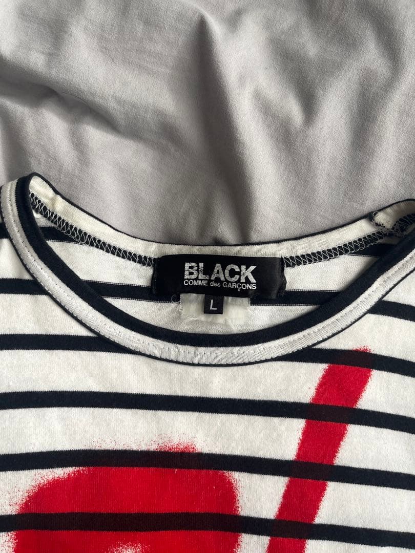 BLACK COMME des GARÇONS ストライプ長袖カットソー L