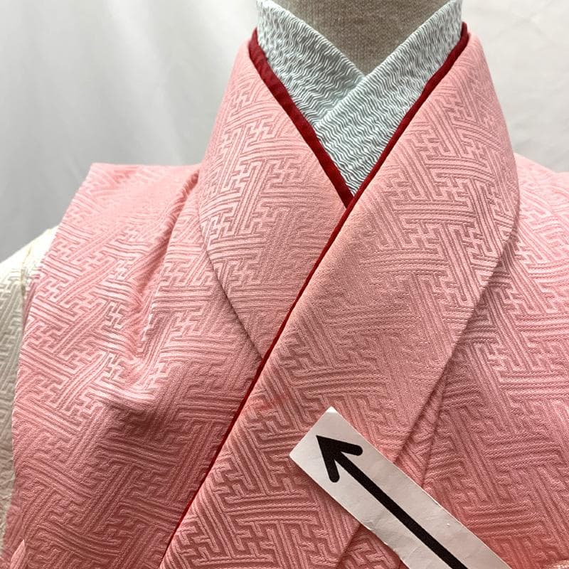 505ag61□七五三 七歳 女児 着物&袋帯 部分絞り ねじり梅□美品