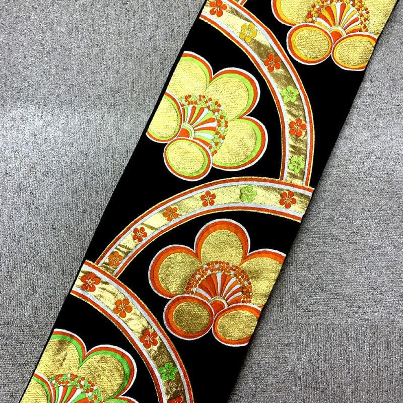 505ag61□七五三 七歳 女児 着物&袋帯 部分絞り ねじり梅□美品