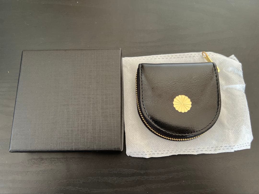 皇居　財布　ケース 小銭入れ　黒　ブラック