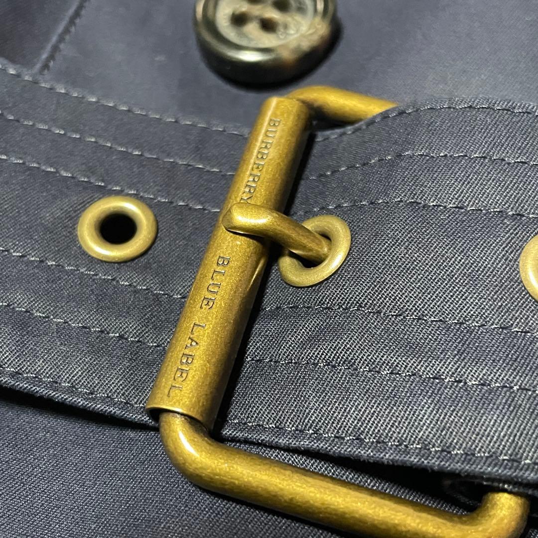 バーバリーブルーレーベル クレストブリッジ トレンチコート 36 ノバチェック