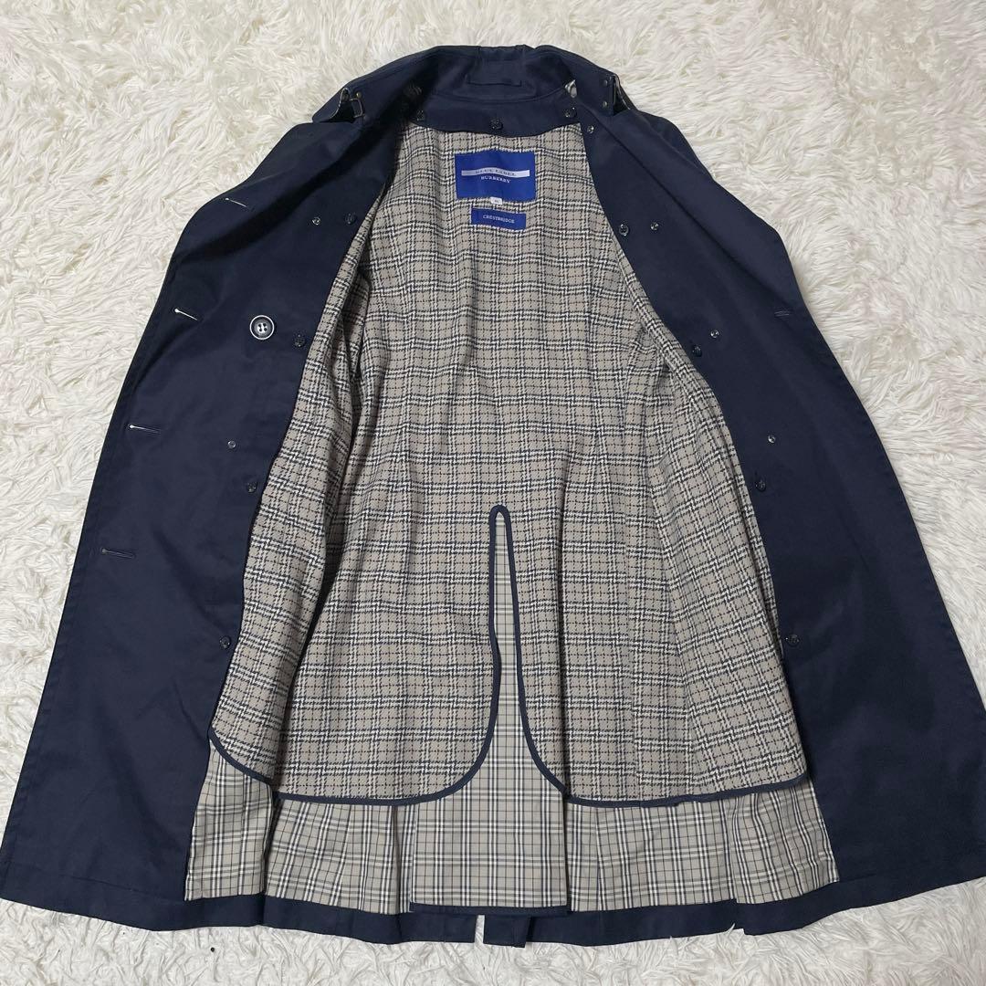 バーバリーブルーレーベル クレストブリッジ トレンチコート 36 ノバチェック