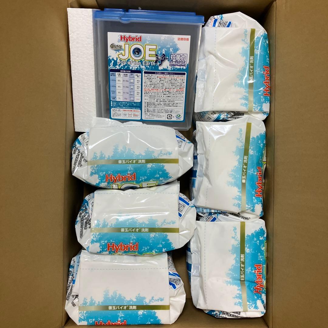 善玉バイオ洗剤 ハイブリッド 浄 1.3kg 6 袋セット・詰替容器
