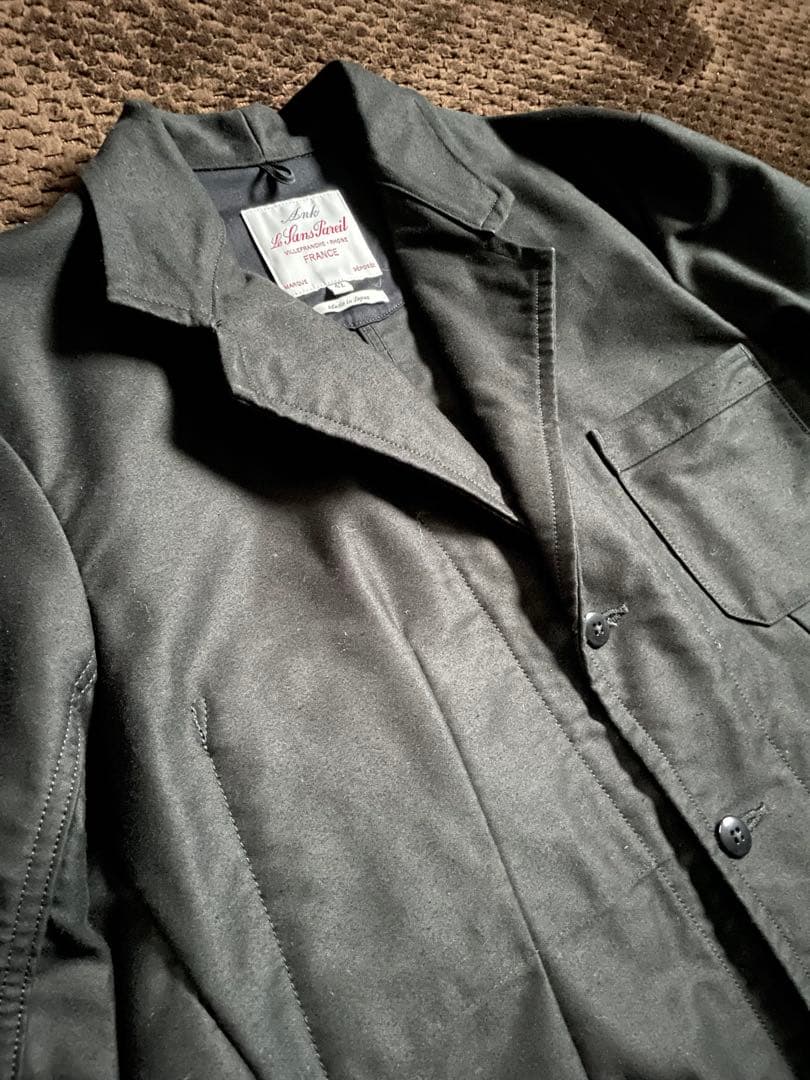 ル サン パレイユ ANK別注ラペルジャケット モールスキンブラック 42