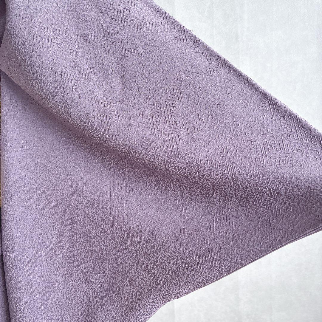 色無地　フルセット　着物　正絹　トールサイズ　紫　卒業式　入学式　一つ紋　G6