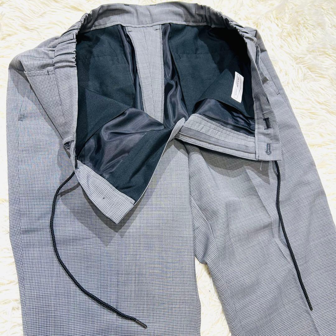 【未使用タグ付】アオキ ストレッチサマーウール セットアップ　夏向け　グレー L