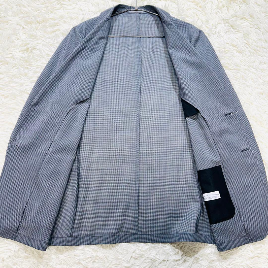 【未使用タグ付】アオキ ストレッチサマーウール セットアップ　夏向け　グレー L