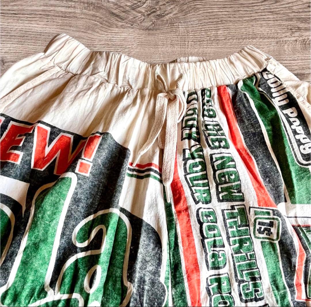 男女兼用フリーサイズ　フィードサック風サルエルパンツ セットアップ