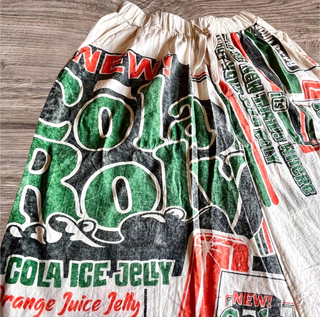 男女兼用フリーサイズ　フィードサック風サルエルパンツ セットアップ