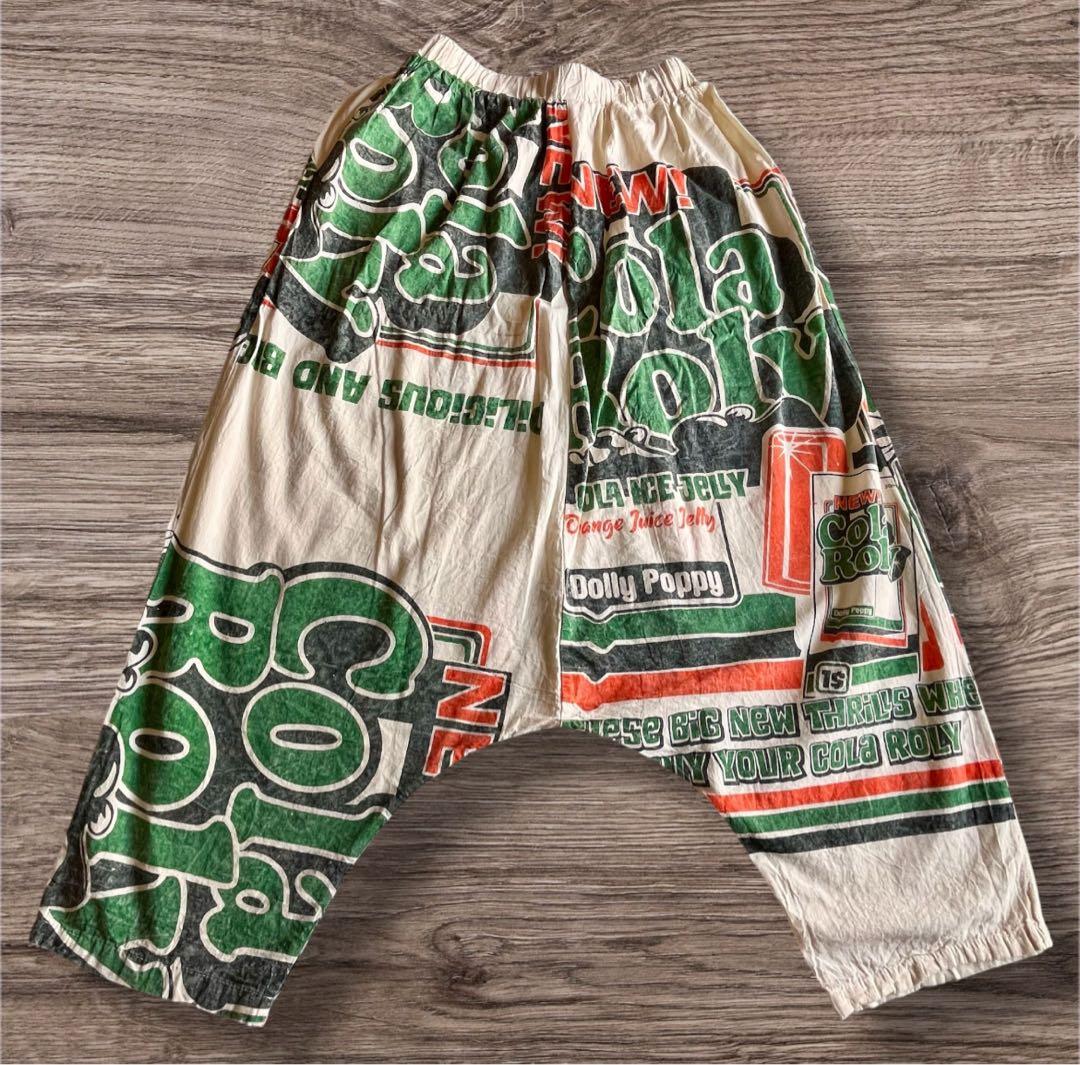 男女兼用フリーサイズ　フィードサック風サルエルパンツ セットアップ