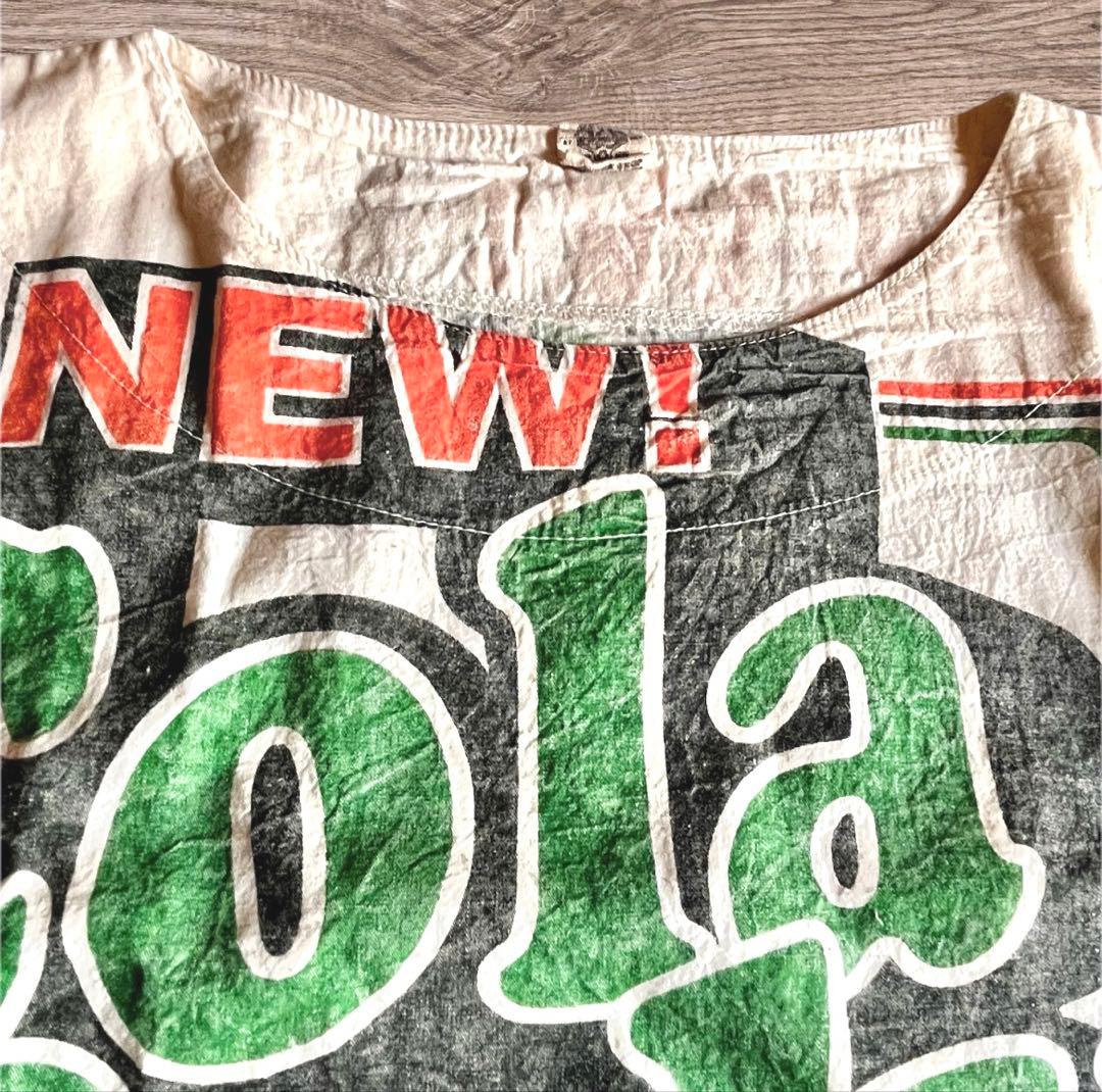 男女兼用フリーサイズ　フィードサック風サルエルパンツ セットアップ