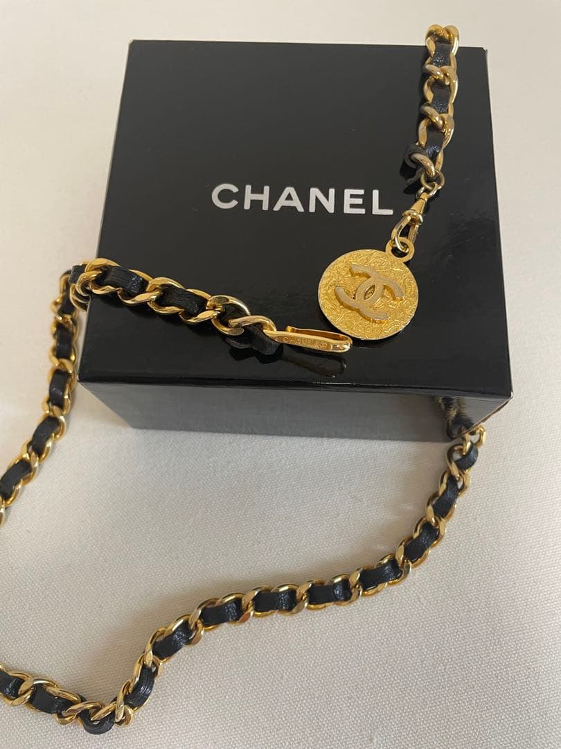 【美品】CHANEL シャネルチェーンベルト　ココマーク　ヴィンテージ