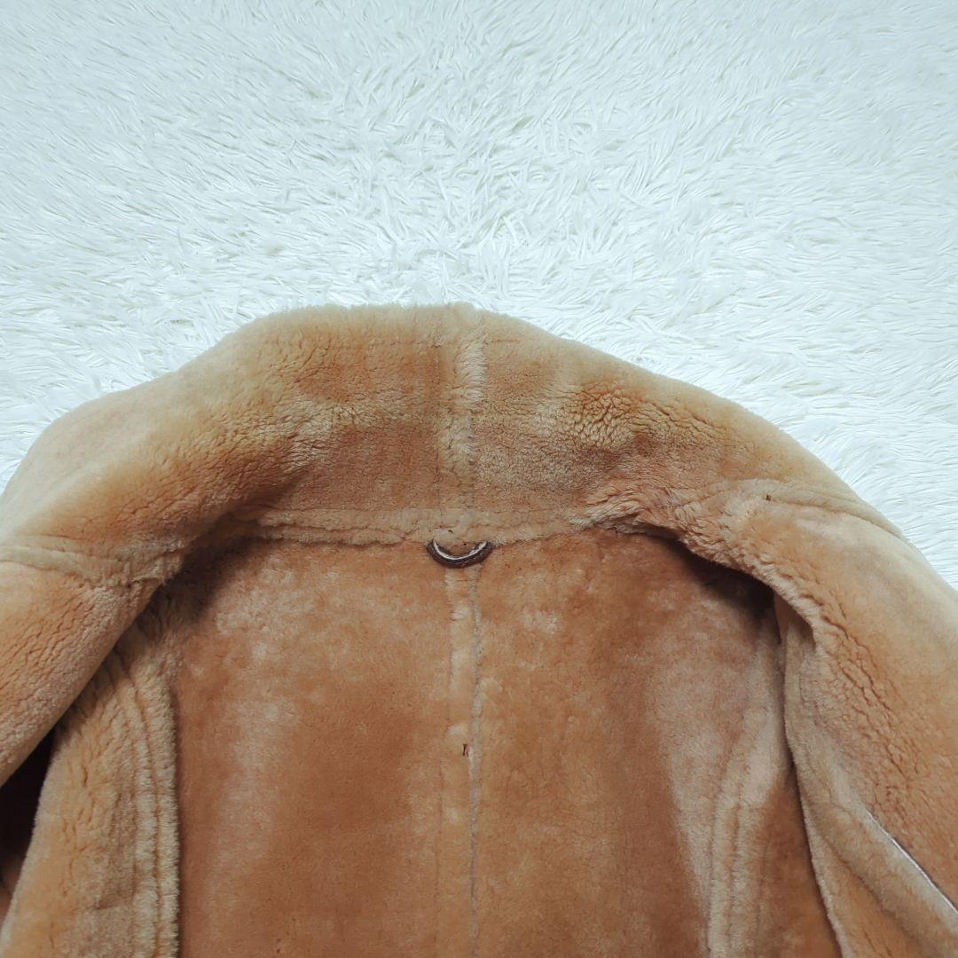 美品✨リアルムートンコート メンズ Lサイズ 羊革 本革 ブラウン ボア
