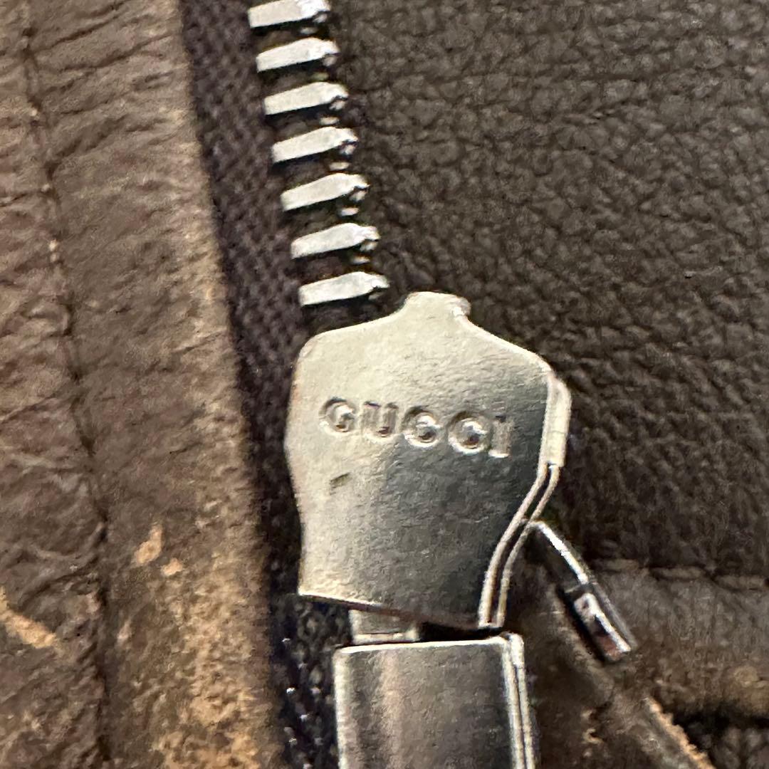 良品✨ GUCCI フライトジャケット ラムレザー ムートン ブラウン サイズ8