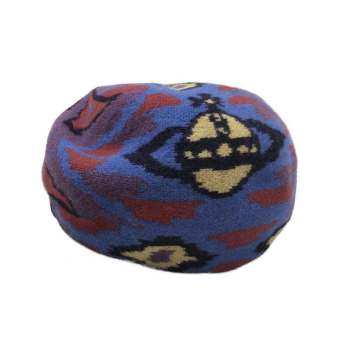 オーブ模様 ニット ベレー帽