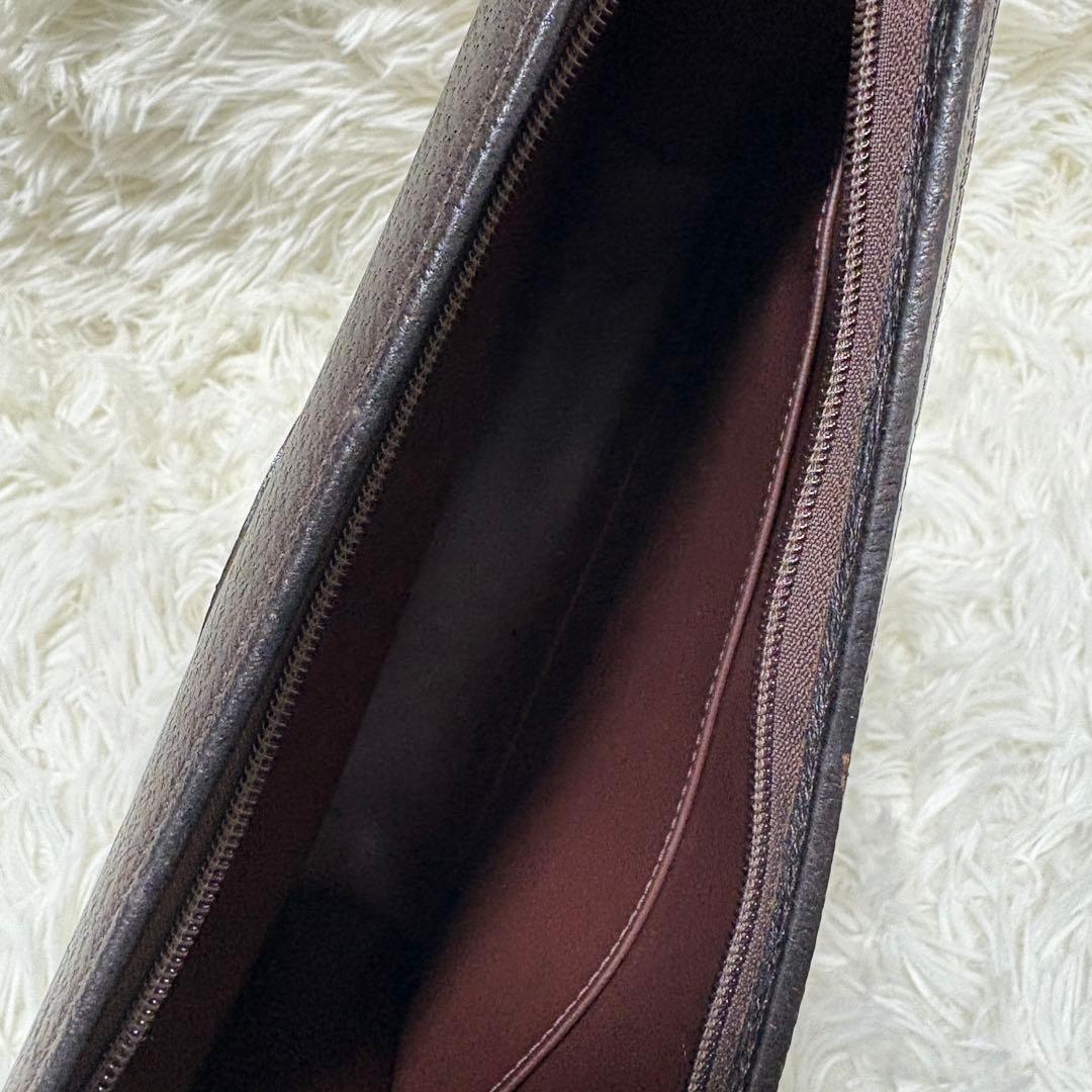 【極美品】バーバリー ノバチェック ホースロゴ キャンバス レザー クラッチ