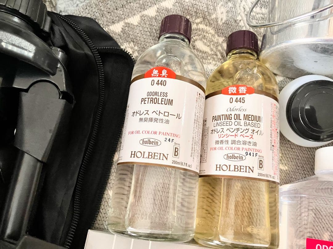 油絵具 セット 新品 他 21点セット 油彩筆 イーゼル ホルベイン 世界堂