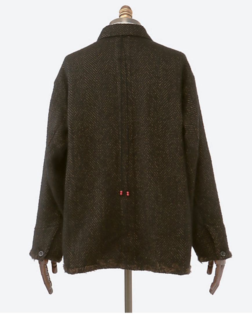 ジャケット・アウター ANCELLM DAMAGE WOOL HERRINGBONE COVER