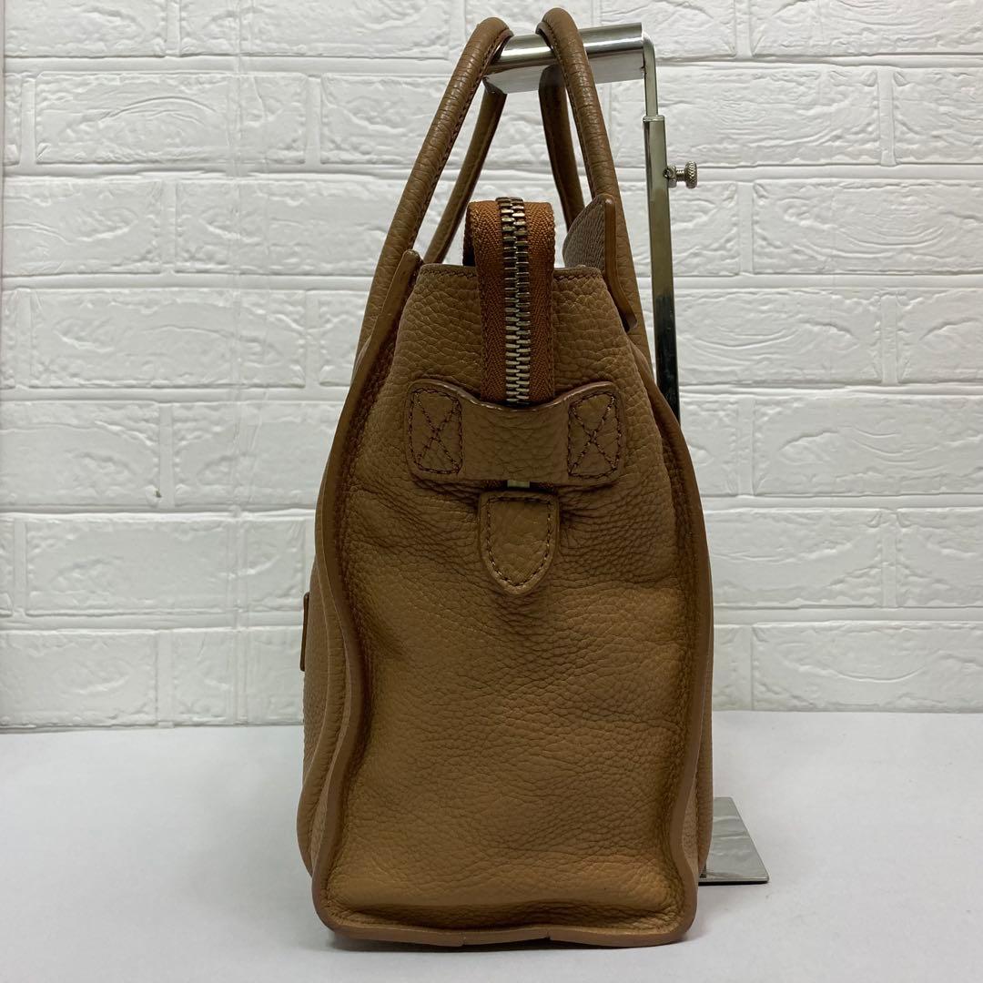 【美品】CELINE セリーヌ　ラゲージマイクロ　キャメル　トートバッグ