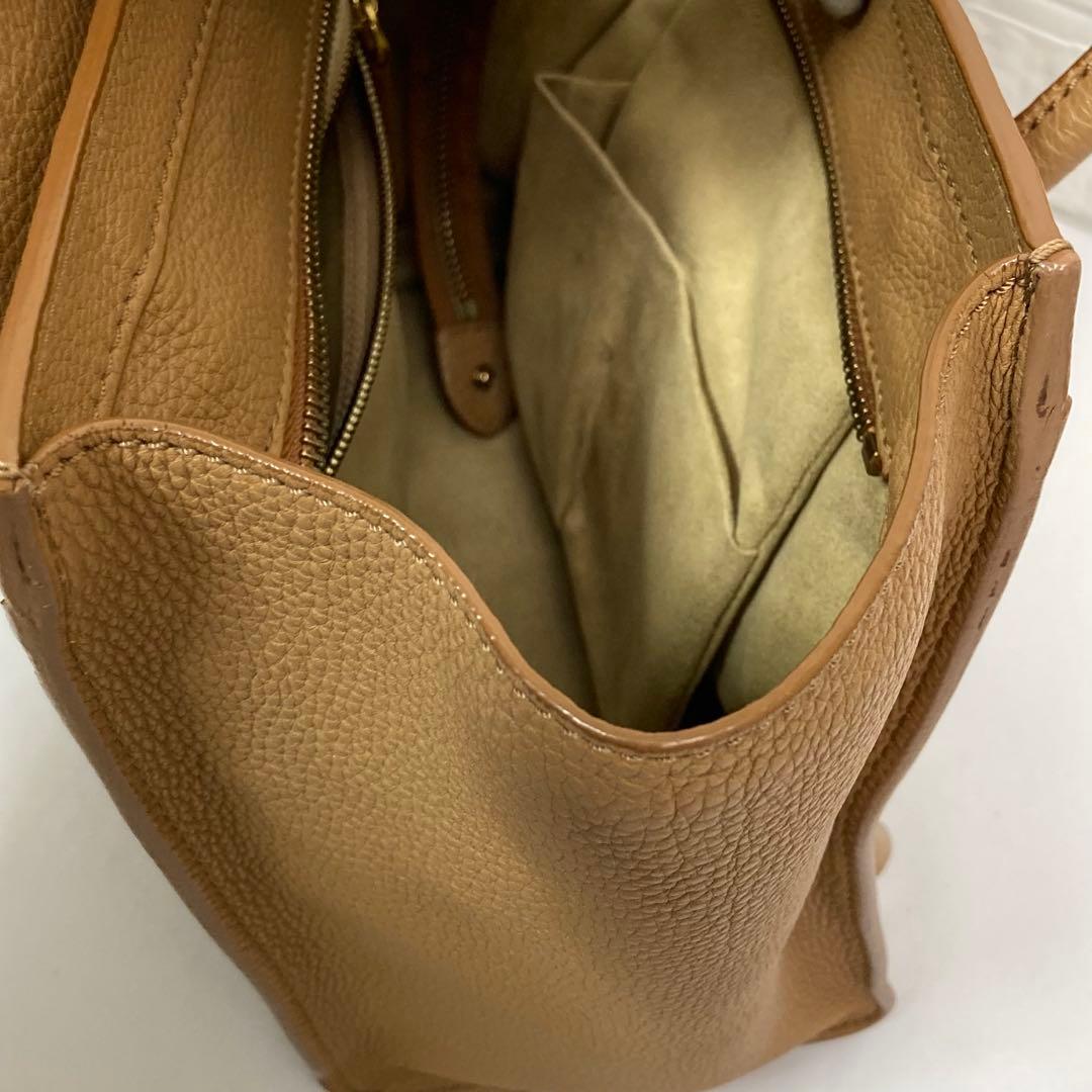 【美品】CELINE セリーヌ　ラゲージマイクロ　キャメル　トートバッグ