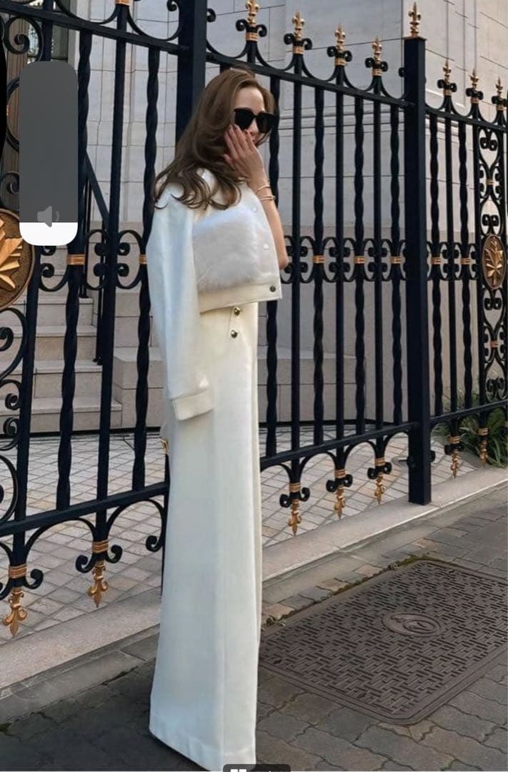 【ESMOK】suspender elegant pants パンツ ホワイト