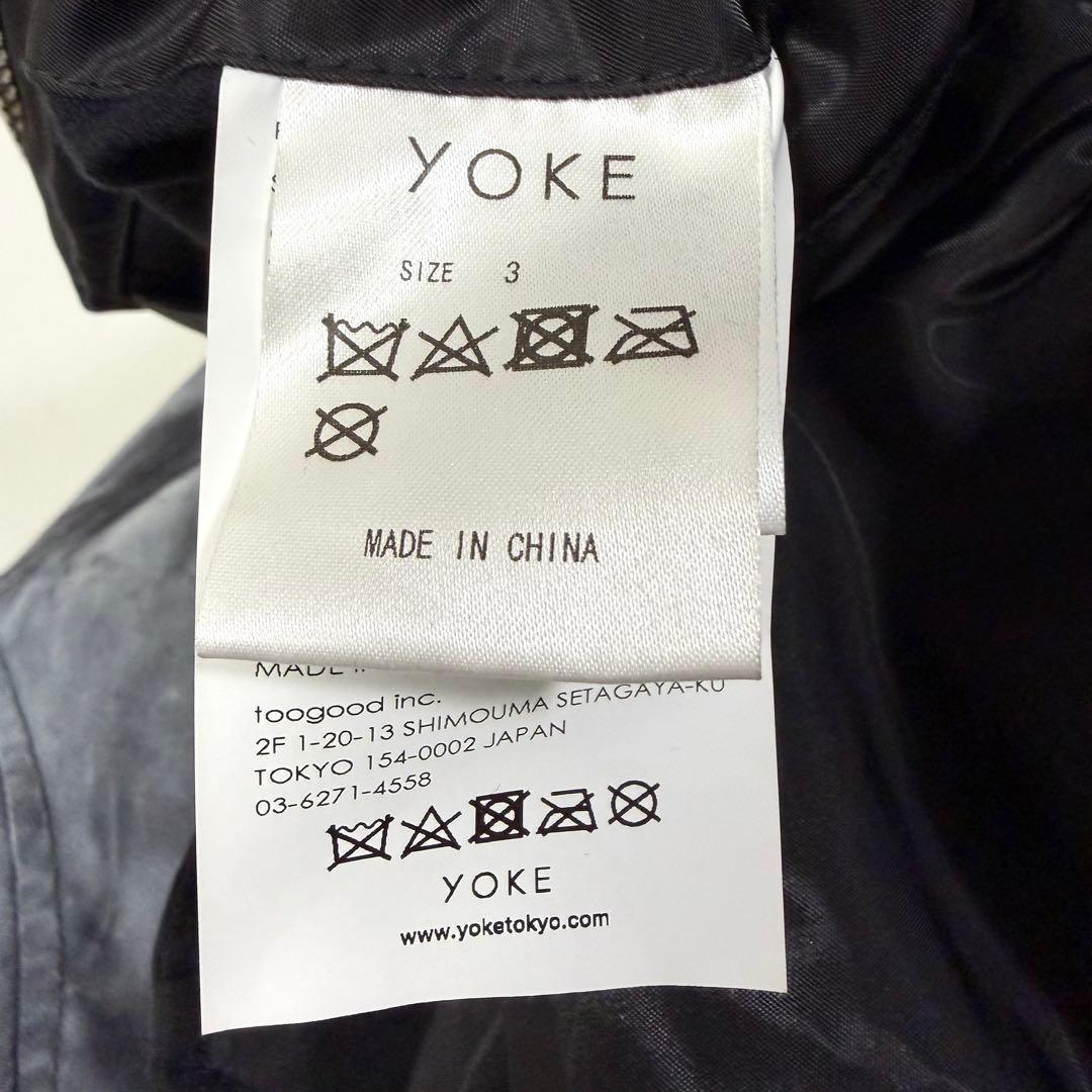 YOKE SPREY PRINTED BOMBER JACKET グレー L