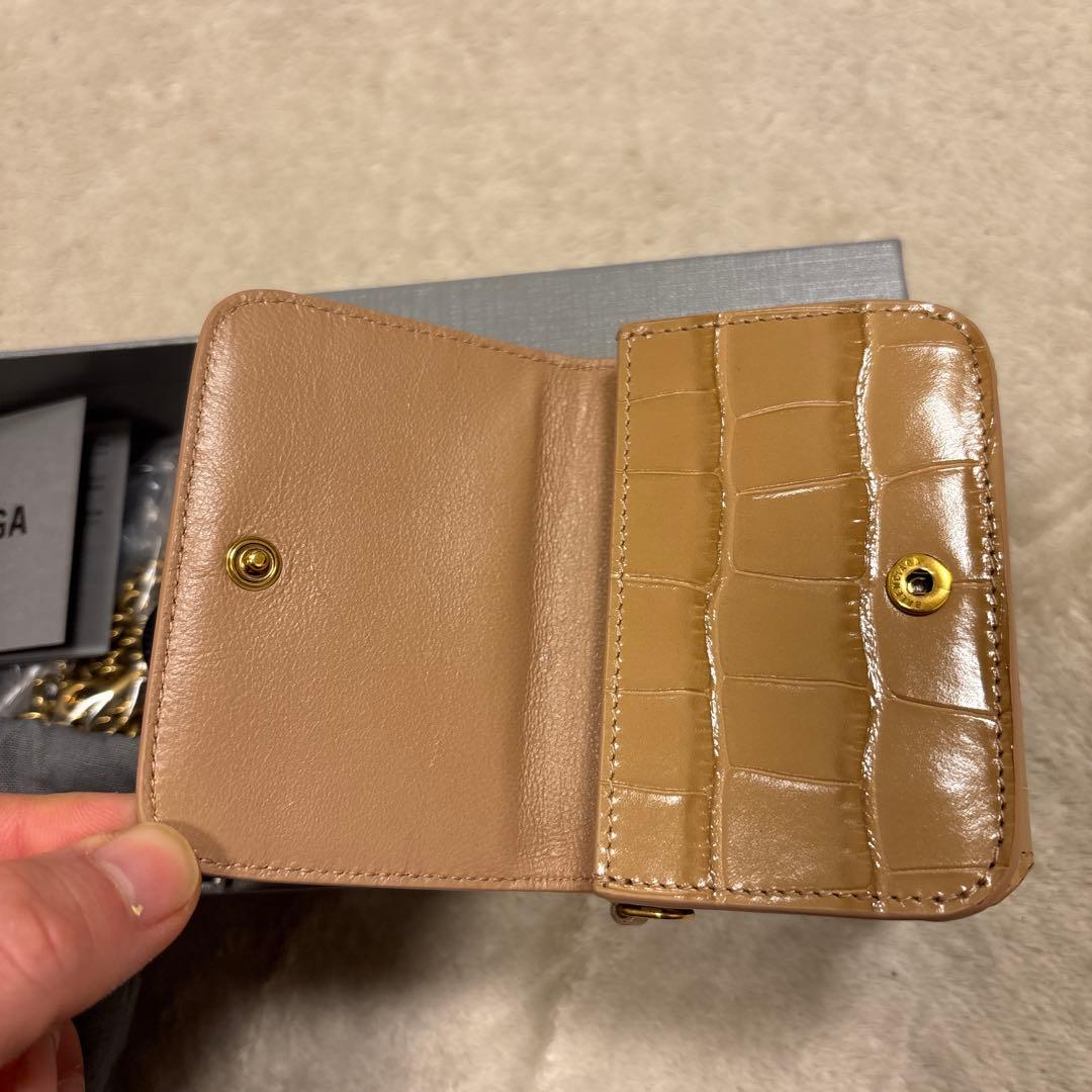 美品⭐️BALENCIAGA ショルダーウォレット　ミニ財布　三つ折り