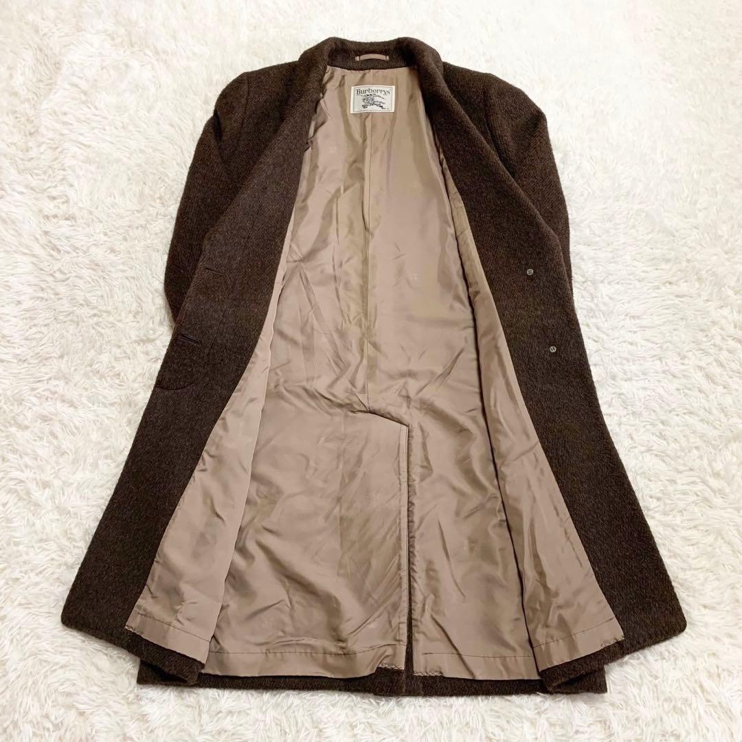 超希少素材アルパカ✨　バーバリーズ　チェスターコート　ブラウン