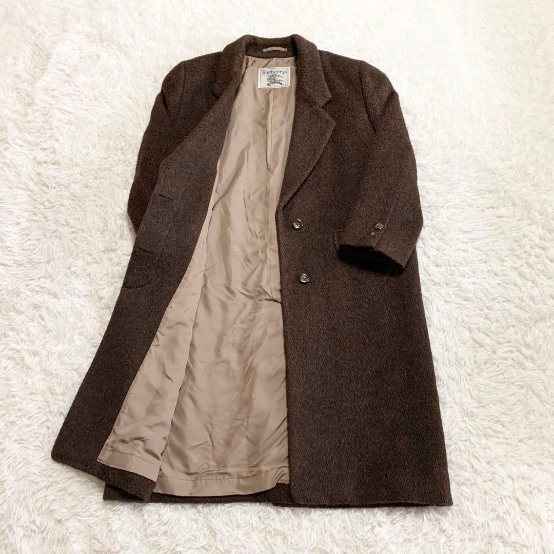 超希少素材アルパカ✨　バーバリーズ　チェスターコート　ブラウン