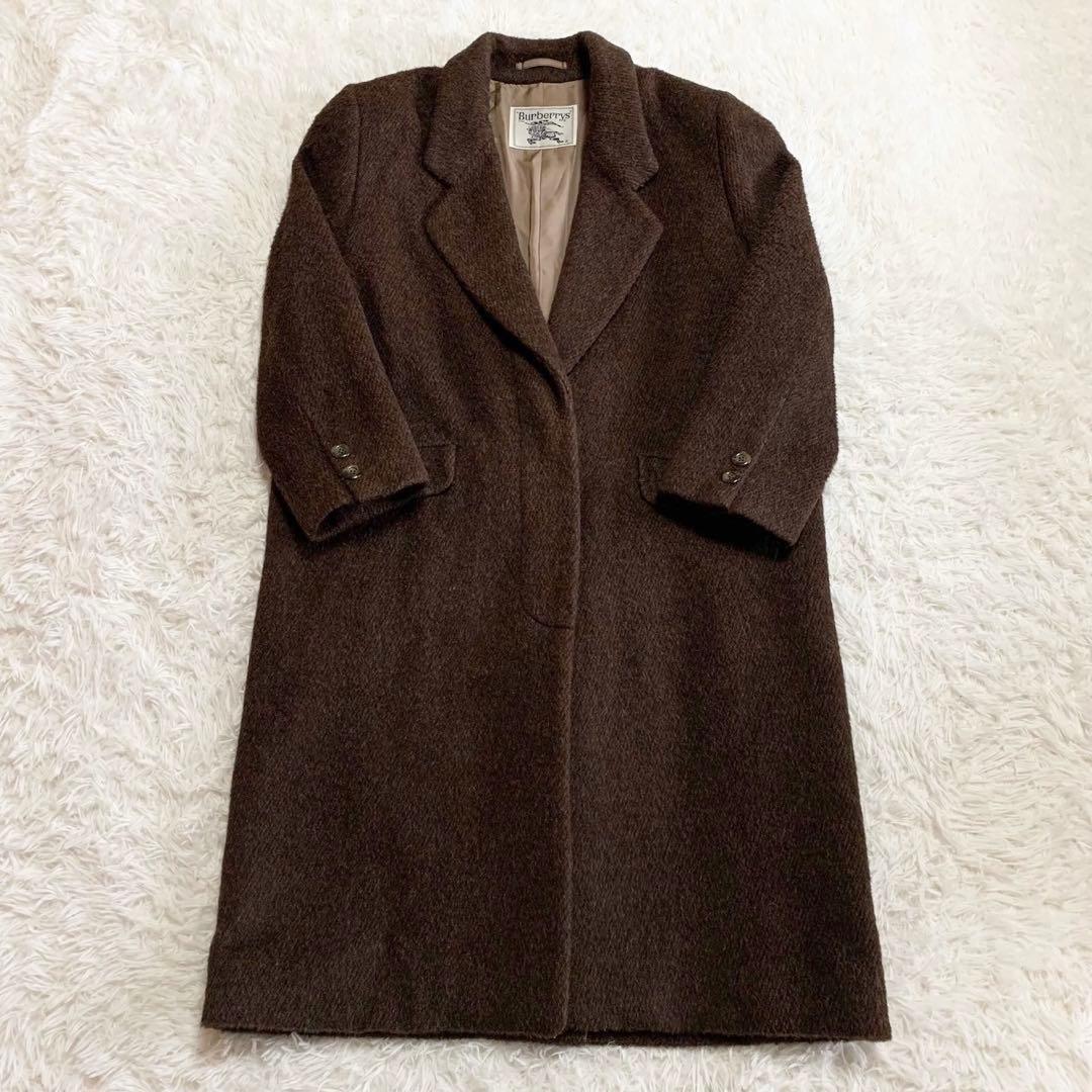 超希少素材アルパカ✨　バーバリーズ　チェスターコート　ブラウン