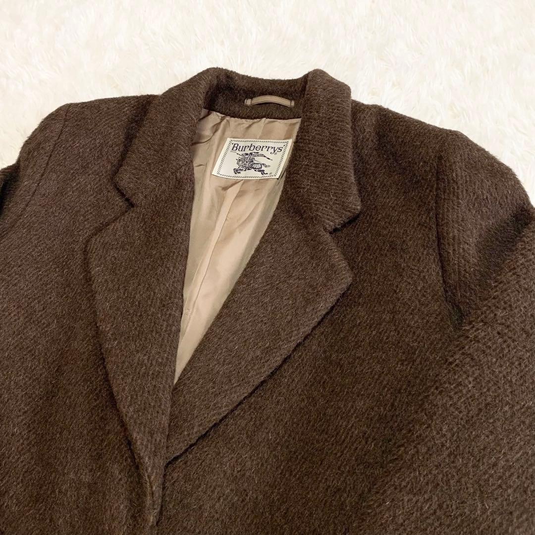 超希少素材アルパカ✨　バーバリーズ　チェスターコート　ブラウン