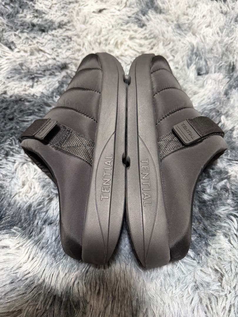 新品　Lサイズ TENTIAL テンシャル　リカバリーサンダル　ボア　ブラック