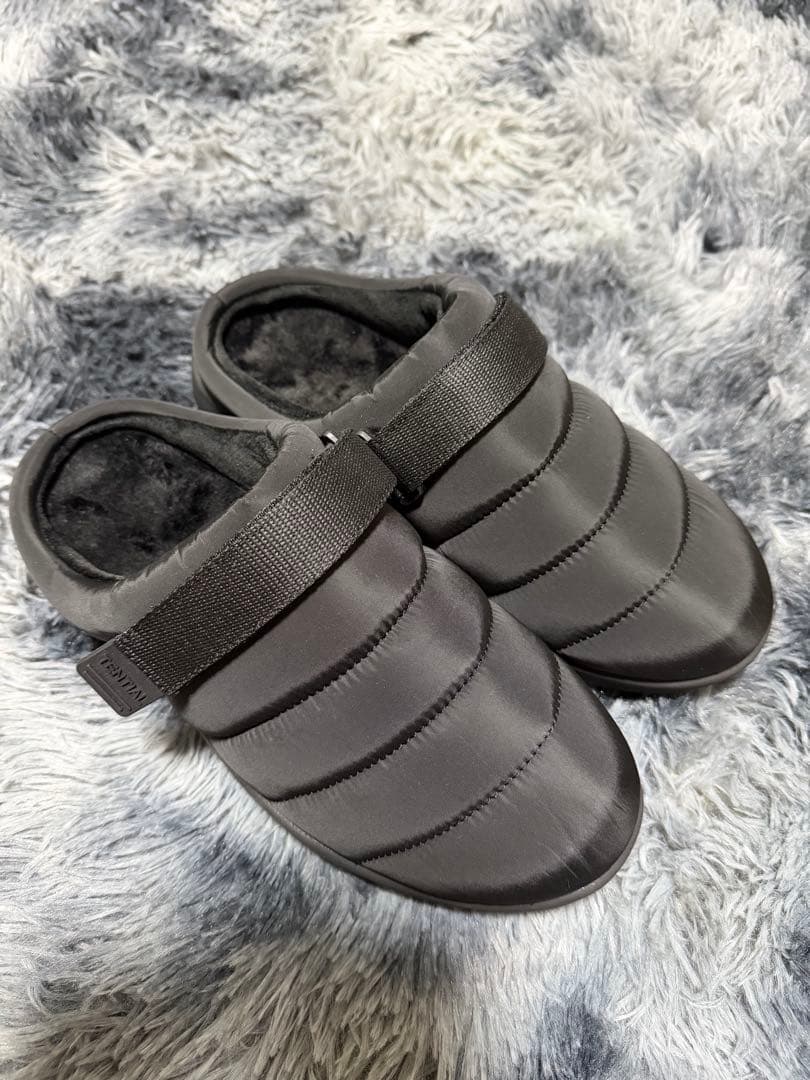 新品　Lサイズ TENTIAL テンシャル　リカバリーサンダル　ボア　ブラック