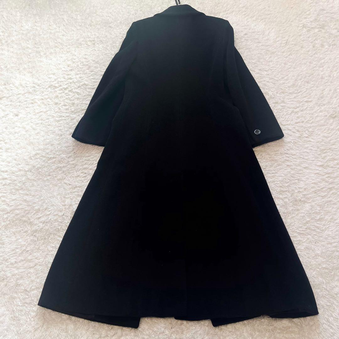 着丈126cm マックスマーラ &コー ダブルブレストコート モヘヤ ブラック