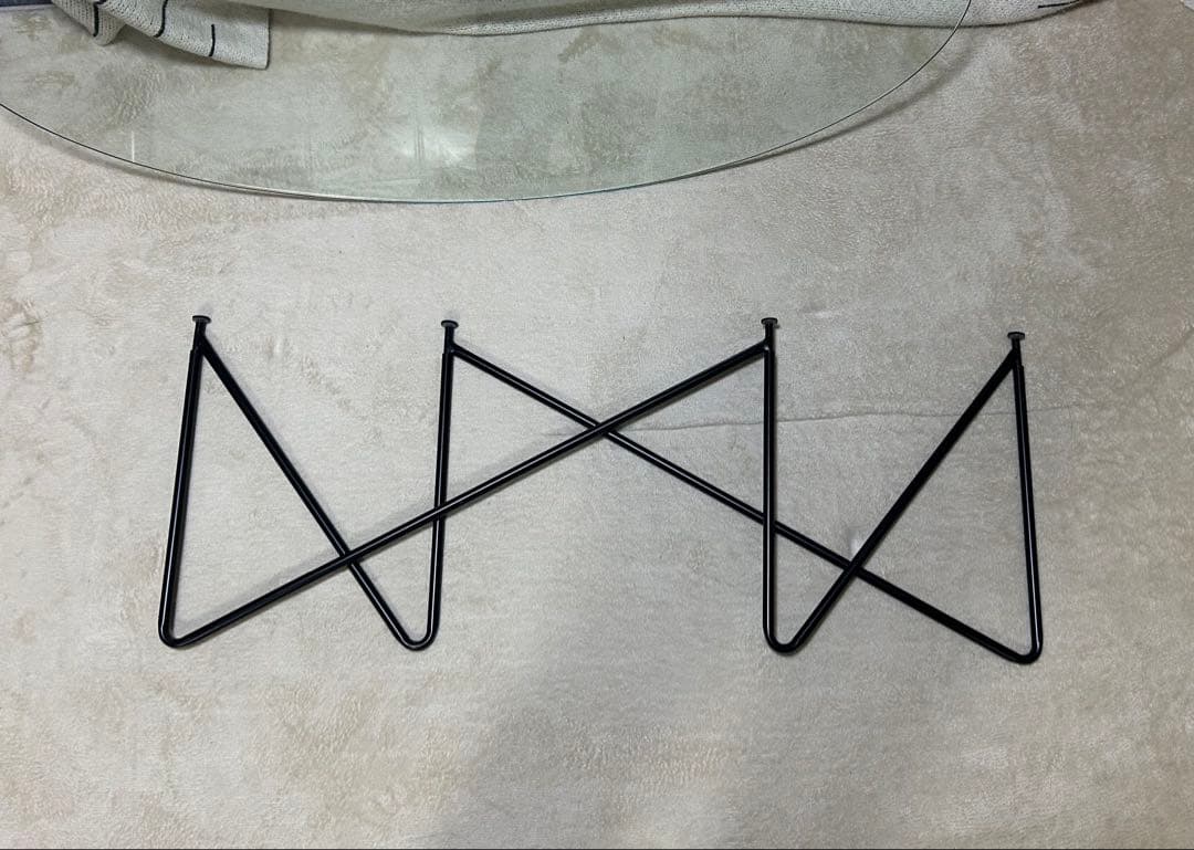 オーバルガラスセンターテーブル