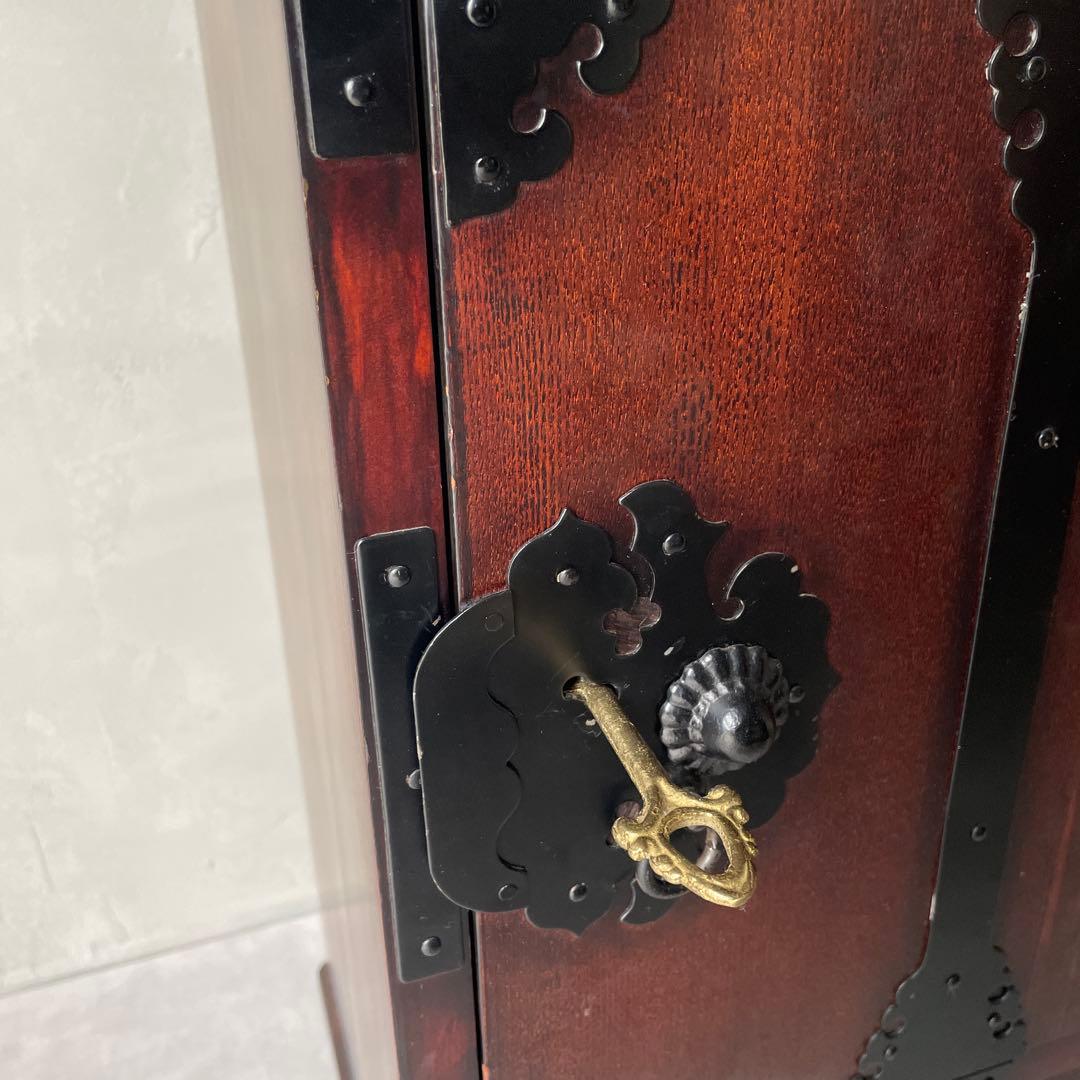 仙台箪笥　時代箪笥　和風家具　キャビネット　木製　レトロ　鍵つき