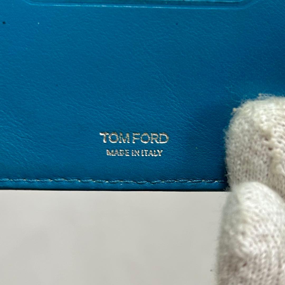 希少　TOM FORD クロコ　型押し　マネークリップ　カードホルダー　グリーン
