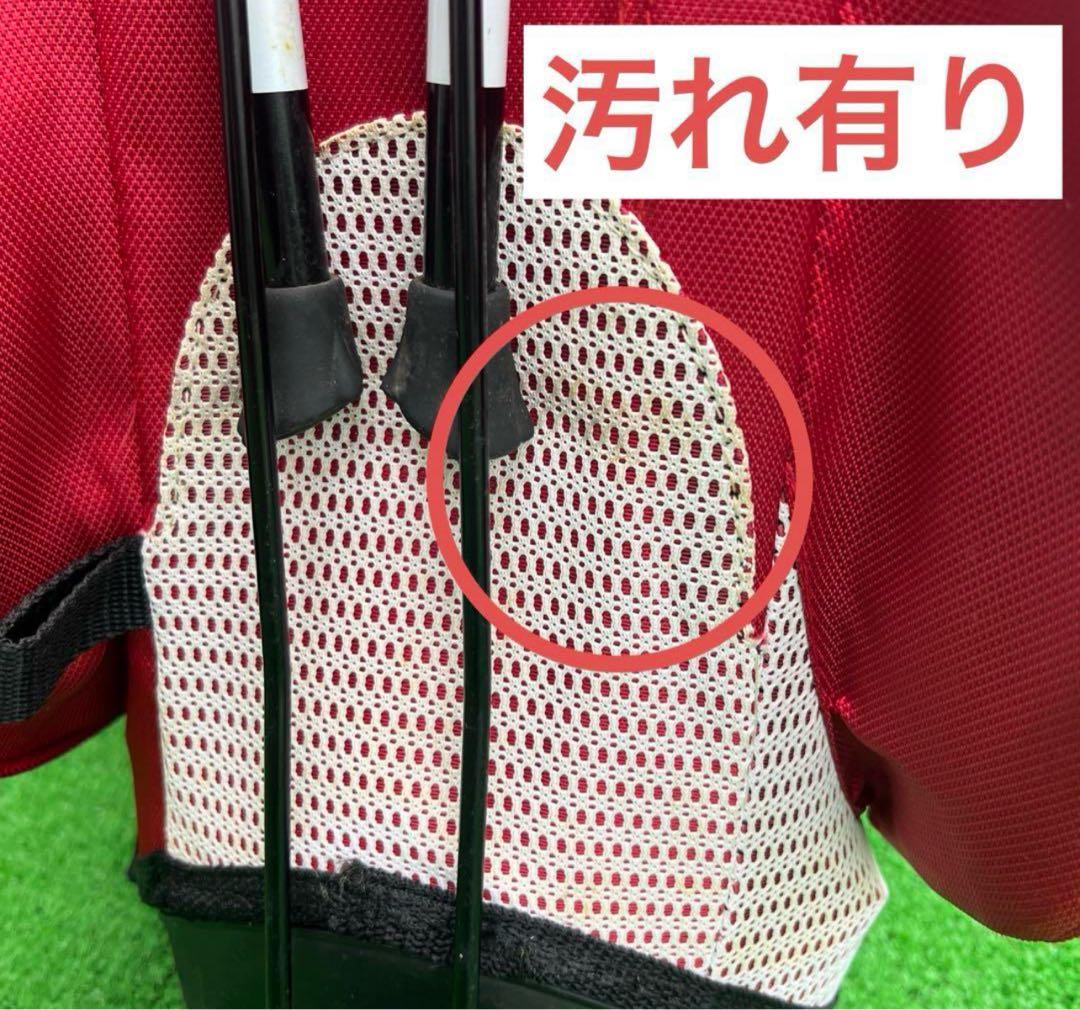 adidas アディダス キャディバッグ 8インチ ゴルフバッグ　レッド　中古品