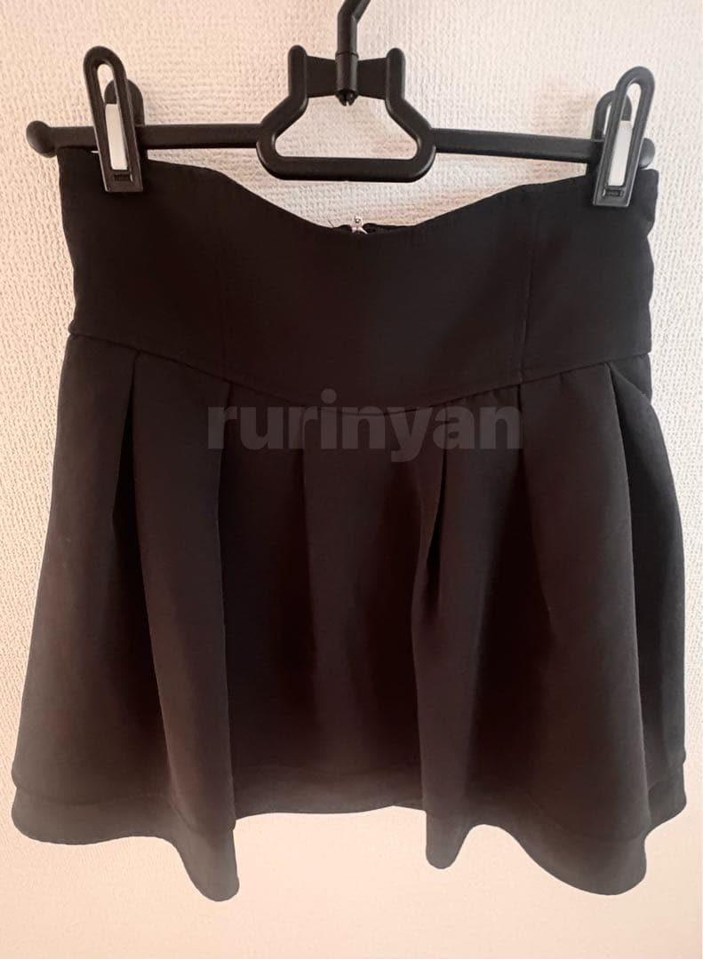 ミシェルマカロン 美脚になれるスカート♡（インナーパンツ付） L ブラック