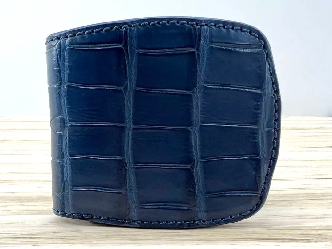 MANIFOLD マニフォールド クロコ型押し 折り財布 レザー