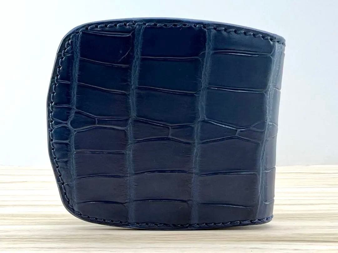 MANIFOLD マニフォールド クロコ型押し 折り財布 レザー