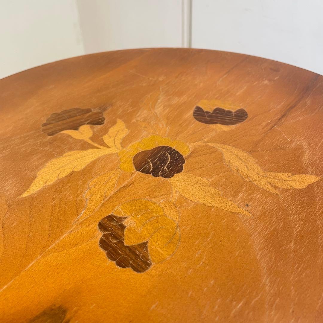 象嵌 サイドテーブル 花台 コンソール 飾り台 イタリア アンティーク調