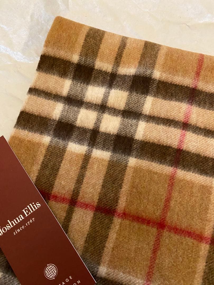 ジョシュアエリス JOSHUA ELLIS カシミヤ マフラー　キャメル