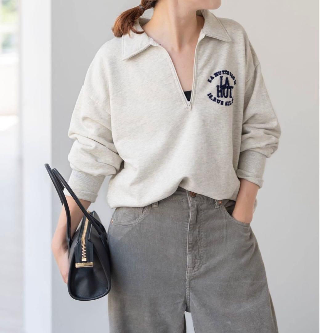 スピックアンドスパン　ラユット　ハーフジップスウェット