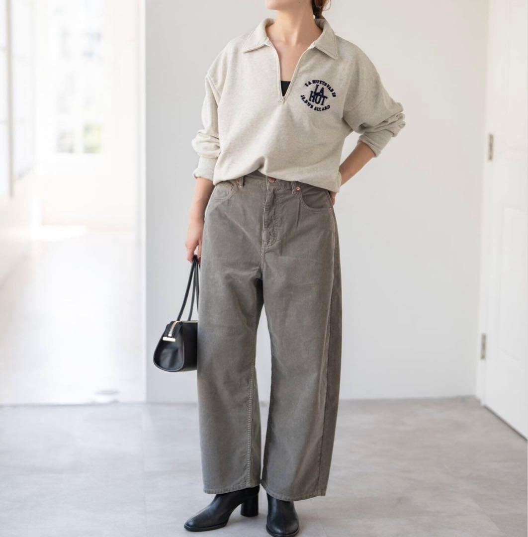 スピックアンドスパン　ラユット　ハーフジップスウェット